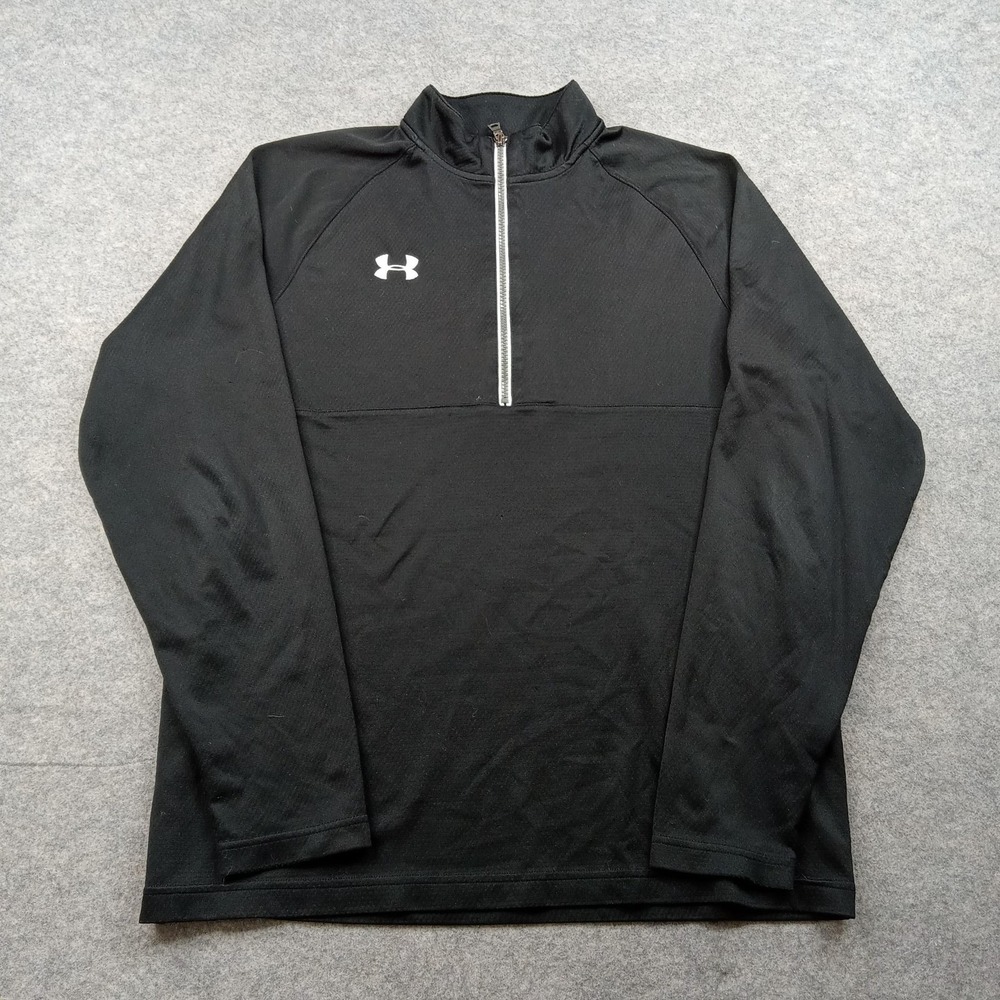 Under Armour Pullover Mens Medium Black 1/4‎ Zip Long Sleeve Athletic Top